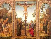 PERUGINO, Pietro The Crucifixion with the Virgin and Saints oil painting artist
